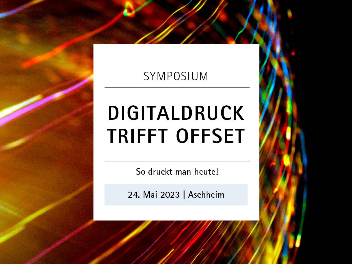 Veranstaltung "Digital trifft Offset", deutscher Flyer 2023