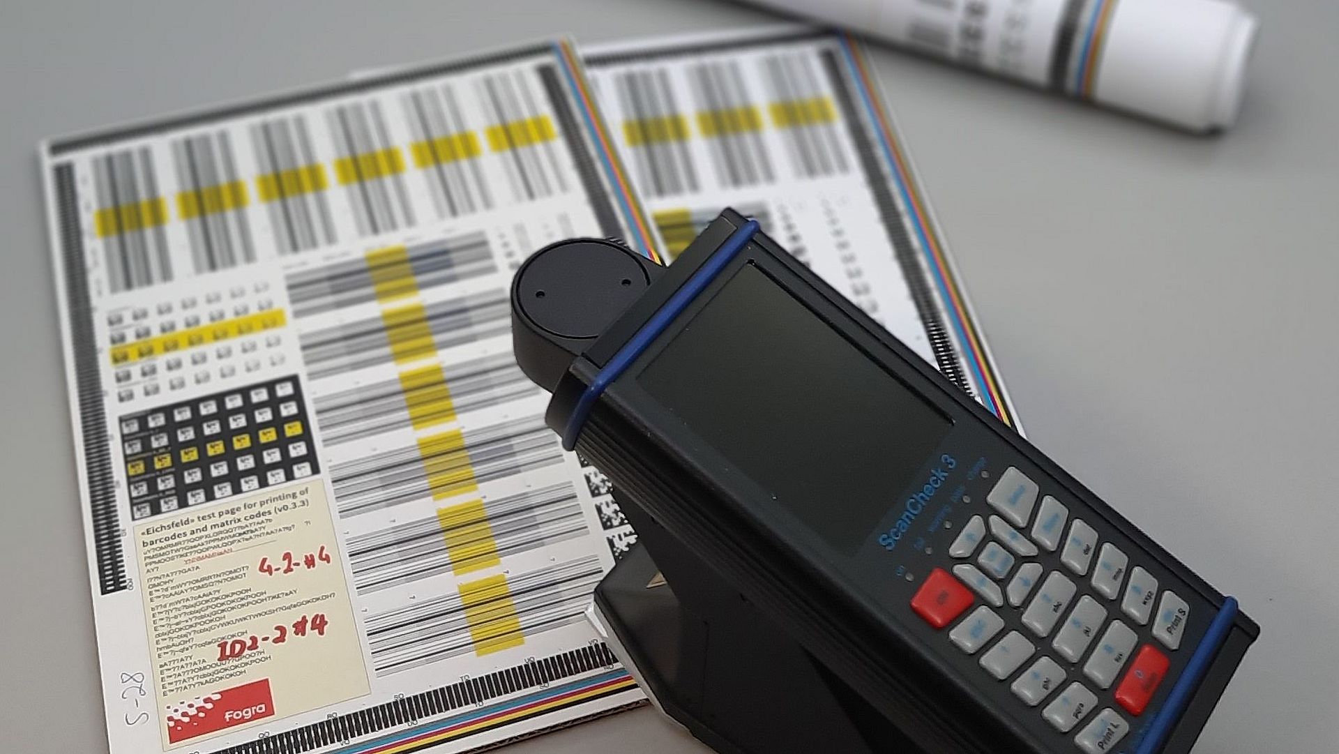 Barcode mit Gerät